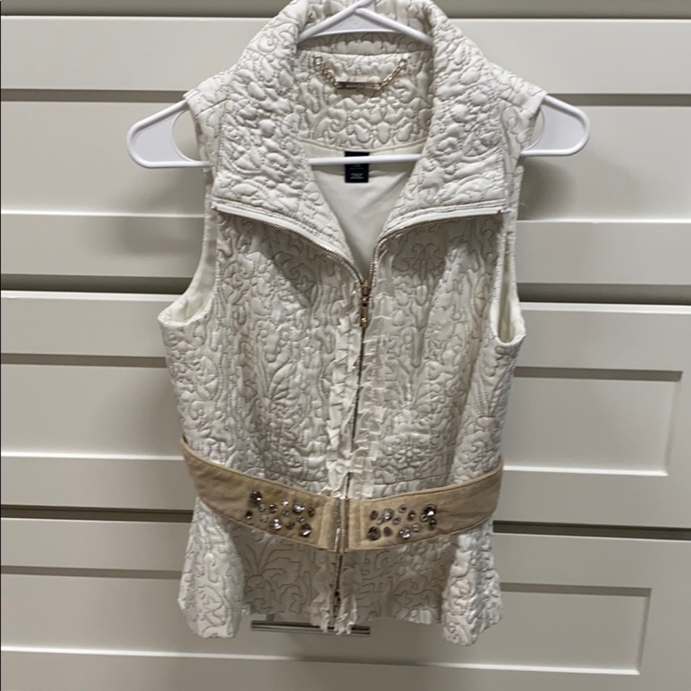 White House Black Market belted vest